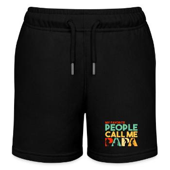 Mes personnes préférées m’appellent Papa Concierge - Short de jogging enfant bio Stanley/Stella - noir - Devant