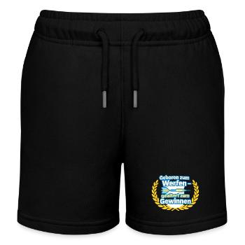 Geboren zum Werfen – Siegmotiv - Kinder Organic Joggingshorts Mini Bolter von Stanley/Stella - Schwarz - Vorne