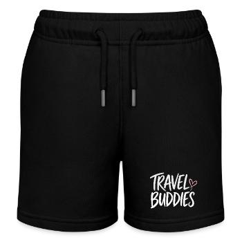 Travel Friends Heart Design - Short de jogging enfant bio Stanley/Stella - noir - Devant