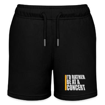 I'd Rather Be At A Concert Lustig Musik Konzert - Kinder Organic Joggingshorts Mini Bolter von Stanley/Stella - Schwarz - Vorne