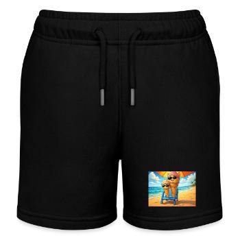 Eiscreme im Sommer - Kinder Organic Joggingshorts Mini Bolter von Stanley/Stella - Schwarz - Vorne
