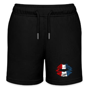 Niederlande Holland Kuss Lippenstift Holland Farbe - Kinder Organic Joggingshorts Mini Bolter von Stanley/Stella - Schwarz - Vorne