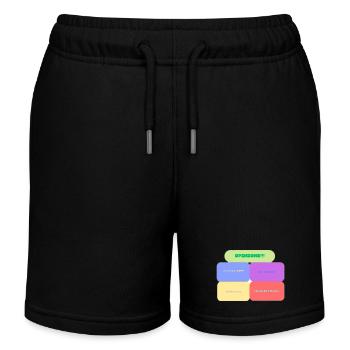 Avis ! Blocs colorés - Short de jogging enfant bio Stanley/Stella - noir - Devant
