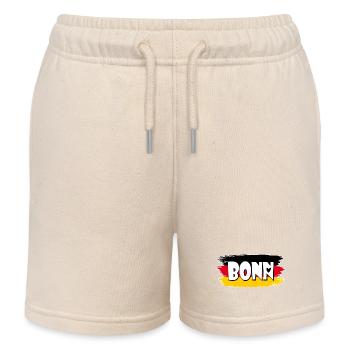 Bonn Germany Flag - Kids Organic Sweat Shorts by Stanley/Stella - soft Ecru - Front