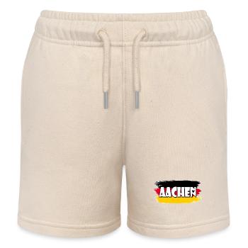 Aachen Germany Flag - Kids Organic Sweat Shorts by Stanley/Stella - soft Ecru - Front