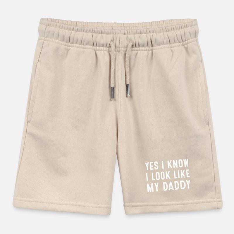 Yes I Know I Look Like My Daddy Statement Kids Organic Sweat Shorts by Stanley/Stella