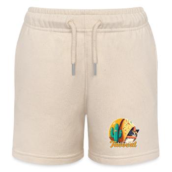 Funny Animals Graphic - Kids Organic Sweat Shorts by Stanley/Stella - soft Ecru - Front