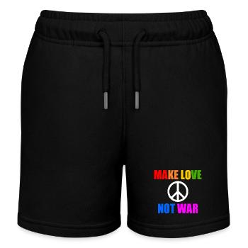 Make love not war - Short de jogging enfant bio Stanley/Stella - noir - Devant