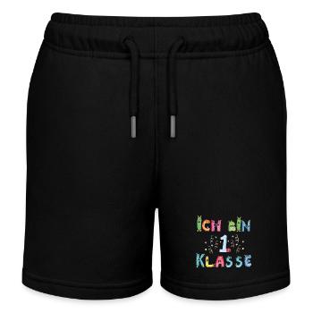 Ich bin 1. klasse Monster kids Kindergeschenk - Kinder Organic Joggingshorts Mini Bolter von Stanley/Stella - Schwarz - Vorne