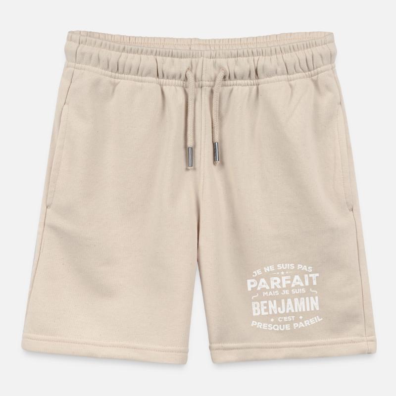 Benjamin A first name, a story, a personality Kids Organic Sweat Shorts by Stanley/Stella