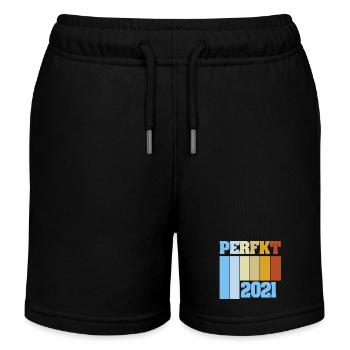 Unique 2021 - Kids Organic Sweat Shorts by Stanley/Stella - black - Front