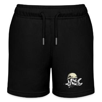 Feuerwehr und Rettungsdienst Skull - Kinder Organic Joggingshorts Mini Bolter von Stanley/Stella - Schwarz - Vorne