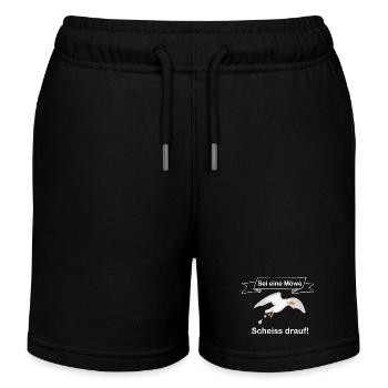 Humorvoller Seemotiv Druck - Kinder Organic Joggingshorts Mini Bolter von Stanley/Stella - Schwarz - Vorne