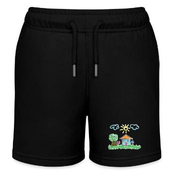 Drawing Kids Sun - Kids Organic Sweat Shorts by Stanley/Stella - black - Front