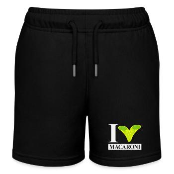 J’adore les macaronis - Short de jogging enfant bio Stanley/Stella - noir - Devant