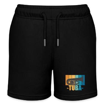 Tuba Vintage Musiker Instrument Geschenk - Kinder Organic Joggingshorts Mini Bolter von Stanley/Stella - Schwarz - Vorne