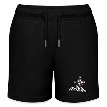 The White Mountain and the Compass Rose - Kids Organic Sweat Shorts by Stanley/Stella - black - Front
