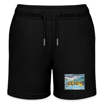 Illustration einer Wespe  - Kinder Organic Joggingshorts Mini Bolter von Stanley/Stella - Schwarz - Vorne