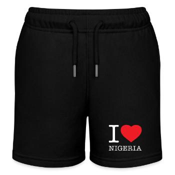I LOVE NIGERIA - Kinder Organic Joggingshorts Mini Bolter von Stanley/Stella - Schwarz - Vorne