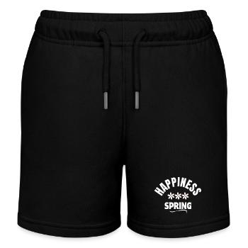 Spring, Happiness, Happiness - Kids Organic Sweat Shorts by Stanley/Stella - black - Front