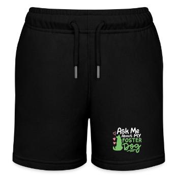 Pflegehund Herrchen Frauchen - Kinder Organic Joggingshorts Mini Bolter von Stanley/Stella - Schwarz - Vorne