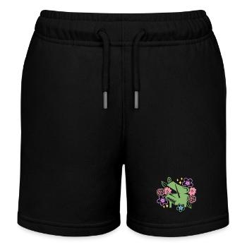 Klavierspieler Pianist - Kinder Organic Joggingshorts Mini Bolter von Stanley/Stella - Schwarz - Vorne