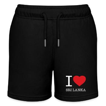 I LOVE SRI LANKA - Kids Organic Sweat Shorts by Stanley/Stella - black - Front