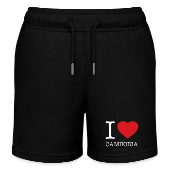 J’ADORE LE CAMBODGE KAMBODSCHA - Short de jogging enfant bio Stanley/Stella - noir - Devant