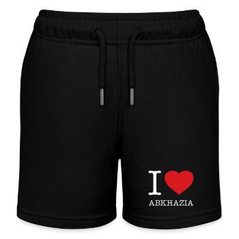 I LOVE ABKHAZIA Abchasien - Kinder Organic Joggingshorts Mini Bolter von Stanley/Stella - Schwarz - Vorne