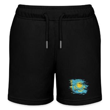 Drapeau du Kazakhstan utilisé - Short de jogging enfant bio Stanley/Stella - noir - Devant