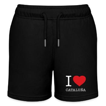 I LOVE CATALUNA Catalunya Catalonia - Kids Organic Sweat Shorts by Stanley/Stella - black - Front