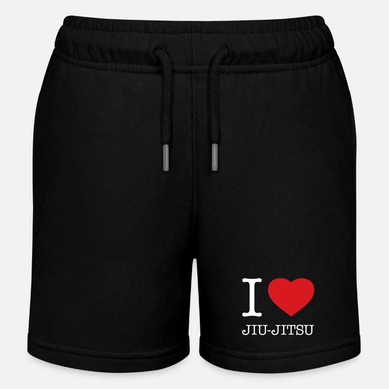J’ADORE LE JIU-JITSU - Short de jogging enfant bio Stanley/Stella - noir