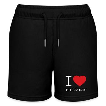 I LOVE BILLIARDS - Kinder Organic Joggingshorts Mini Bolter von Stanley/Stella - Schwarz - Vorne