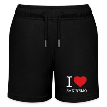 J’ADORE SAN REMO - Short de jogging enfant bio Stanley/Stella - noir - Devant