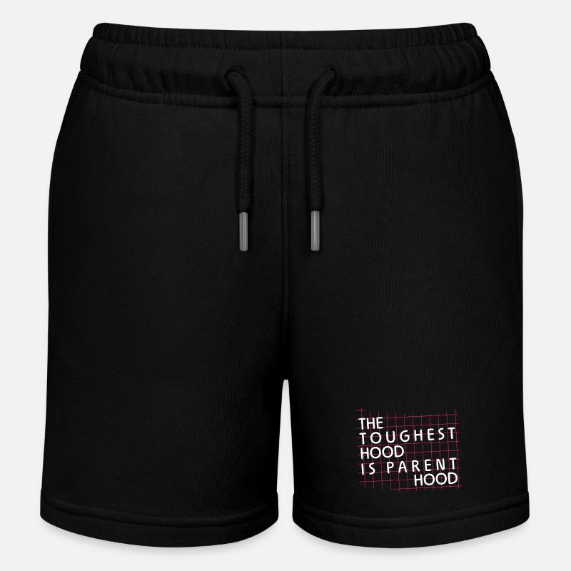 Parenthood – Die härteste Hood - Kinder Organic Joggingshorts Mini Bolter von Stanley/Stella - Schwarz