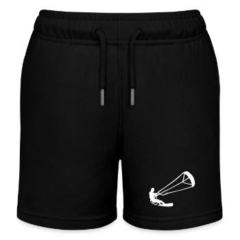 Kitesurfeur Silhouette Kiteboarding Adrenaline Sport - Short de jogging enfant bio Stanley/Stella - noir - Devant