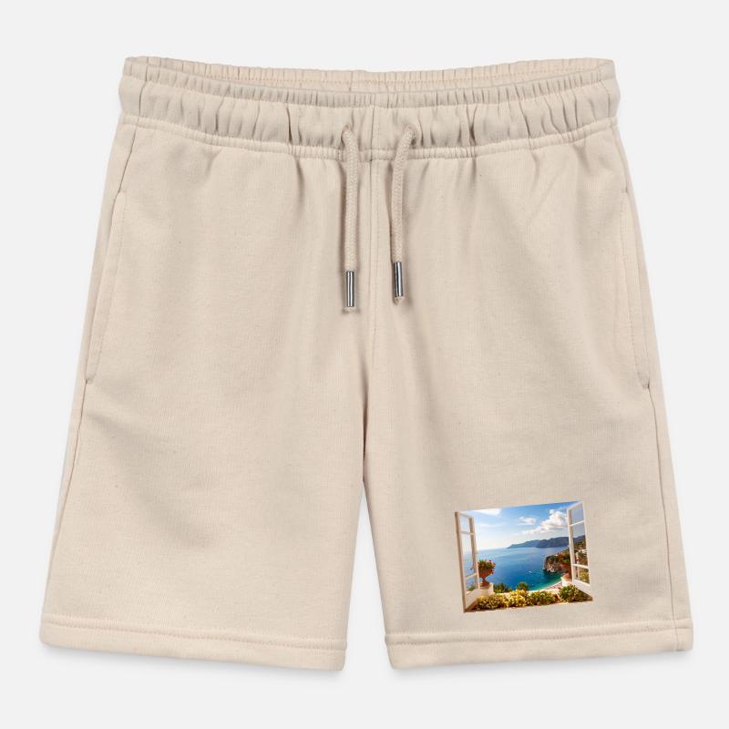 Panoramablick auf die Mittelmeerküste Kinder Organic Joggingshorts Mini Bolter von Stanley/Stella