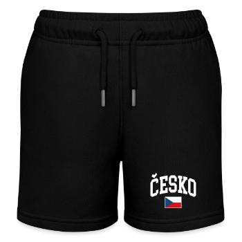 Tschechien Flagge - Kinder Organic Joggingshorts Mini Bolter von Stanley/Stella - Schwarz - Vorne