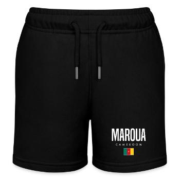 Maroua Kamerun Kameruner - Kinder Organic Joggingshorts Mini Bolter von Stanley/Stella - Schwarz - Vorne