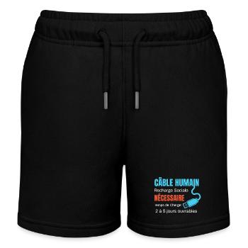 Human Cable Soziale Aufladung Humor - Kinder Organic Joggingshorts Mini Bolter von Stanley/Stella - Schwarz - Vorne