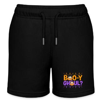 Halloween Gender Reveal - Kinder Organic Joggingshorts Mini Bolter von Stanley/Stella - Schwarz - Vorne