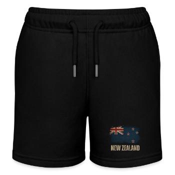 Drapeau Grunge de la Nouvelle-Zélande - Short de jogging enfant bio Stanley/Stella - noir - Devant