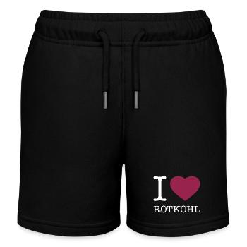J’adore le chou rouge - Short de jogging enfant bio Stanley/Stella - noir - Devant