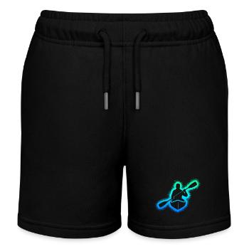 Kanu Paddelboot Kinder Herren Jungen Kajak - Kinder Organic Joggingshorts Mini Bolter von Stanley/Stella - Schwarz - Vorne