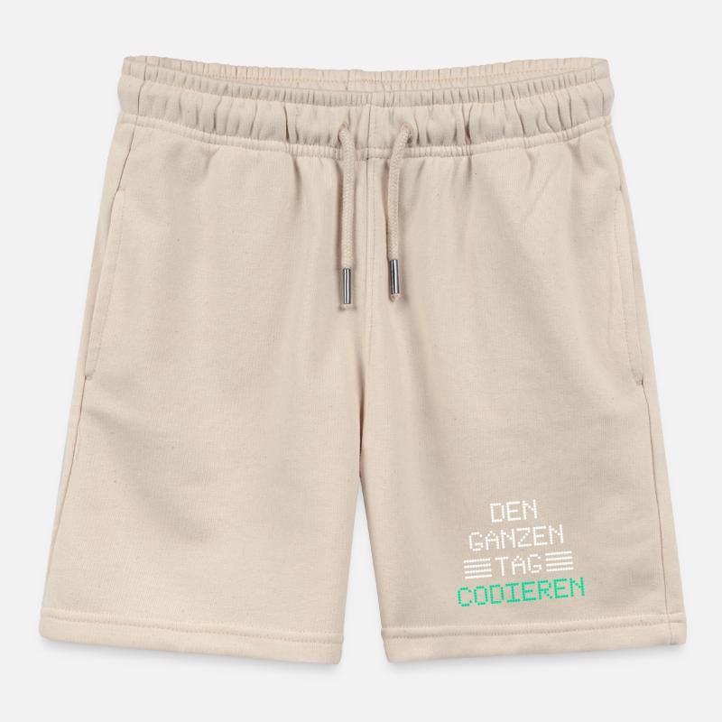 Nerd Computer DEN GANZEN TAG CODIEREN LUSTIG Kinder Organic Joggingshorts Mini Bolter von Stanley/Stella