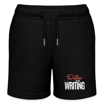 Je préférerais écrire une citation d’auteur drôle - Short de jogging enfant bio Stanley/Stella - noir - Devant