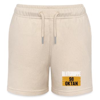 Blutgruppe 98 Oktan - Benzin Design - Kinder Organic Joggingshorts Mini Bolter von Stanley/Stella - Natur - Vorne