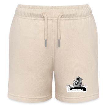 Astronautenmusik Gitarrenmond - Kinder Organic Joggingshorts Mini Bolter von Stanley/Stella - Natur - Vorne