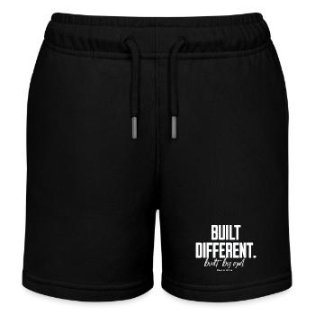 Built Different Built By God Psalm 139:14 - Kinder Organic Joggingshorts Mini Bolter von Stanley/Stella - Schwarz - Vorne