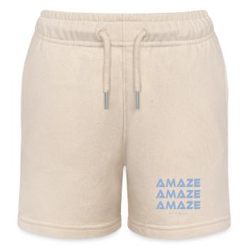 Amaze Amaze Amaze – Sci-Fi Typografie Kunst - Kinder Organic Joggingshorts Mini Bolter von Stanley/Stella - Natur - Vorne